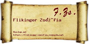 Flikinger Zsófia névjegykártya